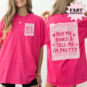 Comfort Colors Book Shirt, Book Lover Shirt, Book Club Tee, Bookish Shirt, Buy Me Books Tshirt, Librarian Shirt, Gift For Book Lover