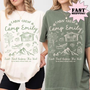 キャンプ独身パーティーシャツ、カスタム独身パーティーコンフォートカラー、キャビンマウンテン花嫁Tシャツ、ハイキングブライダルパーティー、湖Tシャツ、女子旅