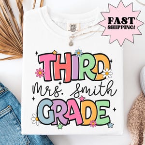 Comfort Colors Teacher Shirt, Third Grade Teacher Shirt, 3rd Grade Teacher Shirt, 3rd Grade Teacher Tee, Back to School Shirt, Teacher Tee