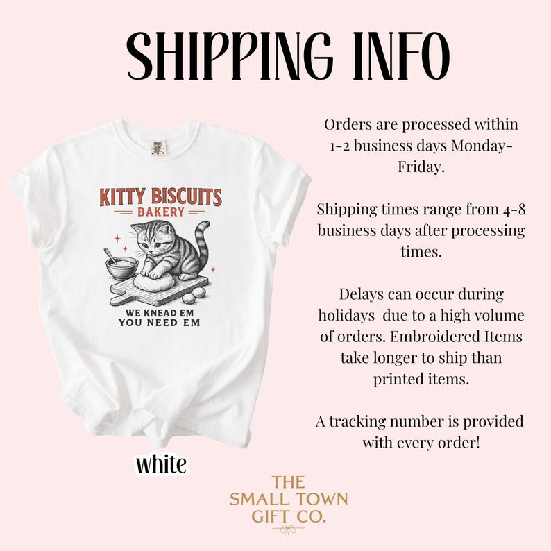 Komfortfärger kattskjorta rolig kattskjorta surdegskjorta kattmeme-skjorta katt-T-shirt kexskjorta bageri-t-shirt kattälskare gåva-t-shirt White