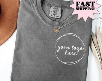 Comfort Colors Company Logo Shirt Custom Logo Shirt Company Logo Tee Business Logo Shirt Custom School Logo Team Logo Shirt, Custom Tee