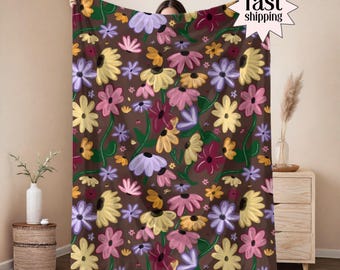 Manta con tema de piano sorpresa con flores, era rara, acústica, regalo de Navidad para adolescente, tapiz tejido, eras de corista, flores sutiles