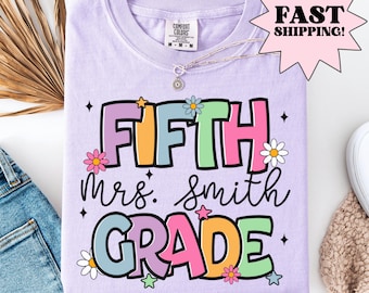 Comfort Colors Teacher Shirt Fifth Grade Teacher Shirt 5th Grade Teacher Shirt 5th Grade Teacher Tee Back to School Shirt Teacher Tee