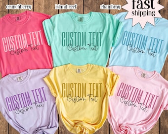 Custom Text Comfort Colors Shirt Teacher Back to School Shirt Matching Team Tshirt Personalized Name Tee Christmas Gift For Teacher
