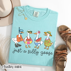Comfort Colors Silly Goose Shirt Goose T-Shirt Summer Shirt Silly Goose Shirts Funny Graphic Shirt Cute Goose Shirt, Beach Shirt image 6