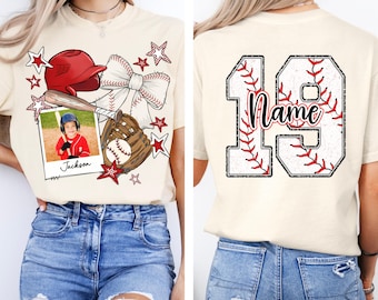 Comfort Colors Baseball Shirt Baseball Mom Shirt Baseball Mama Shirt Baseball Sister Shirt Photo Shirt Custom Matching Baseball Shirts