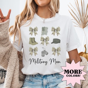 Proud Military Tee, Mom, Wife, Girlfriend, Boot Camp Graduation, Veteran&#39;s Day, Army Air Force Marine Navy Appreciation, Deployment