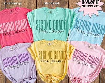 Comfort Colors Teacher Shirt, Second Grade Teacher Shirt, 2nd Grade Teacher Shirt, 2nd Grade Teacher Tee, Back to School Shirt, Teacher Tee
