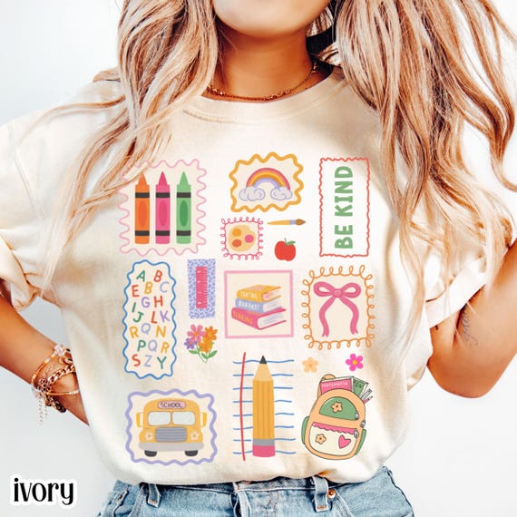 Comfort Colors® Teacher Shirt Be Kind Cute School Tee First Grade Preppy T-shirt Kindergarten Coquette TShirt Elementary Teacher Outfit