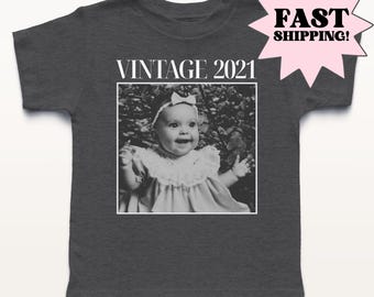 Toddler Kids Birthday Shirt, Photo Shirt, Kids Birthday Shirt, Matching Shirts, Custom Youth Birthday Shirt, Vintage Year Shirt