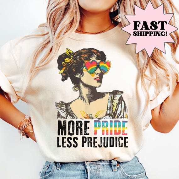 Comfort Colors Pride Shirt Gay Shirt LGBTQ Shirt Lesbian Shirt Inclusive Shirt Trans Shirt, Equality Shirt, More Pride Less Prejudice