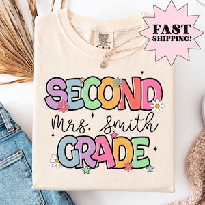 Comfort Colors Teacher Shirt, Second Grade Teacher Shirt, 2nd Grade Teacher Shirt, 2nd Grade Teacher Tee, Back to School Shirt, Teacher Tee