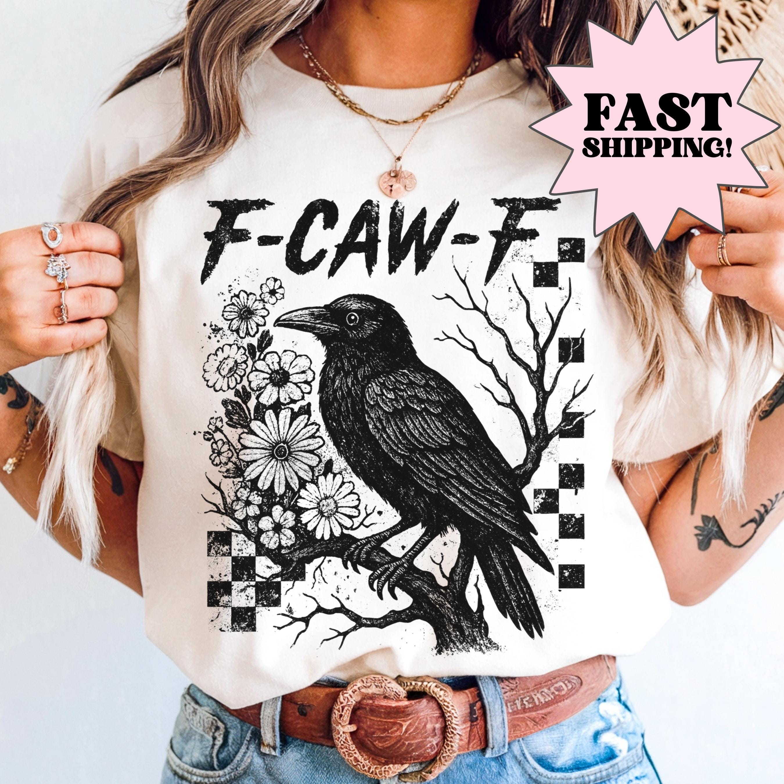 Comfort Colors Halloween Shirt F Caw F Crow Shirt Raven Tshirt