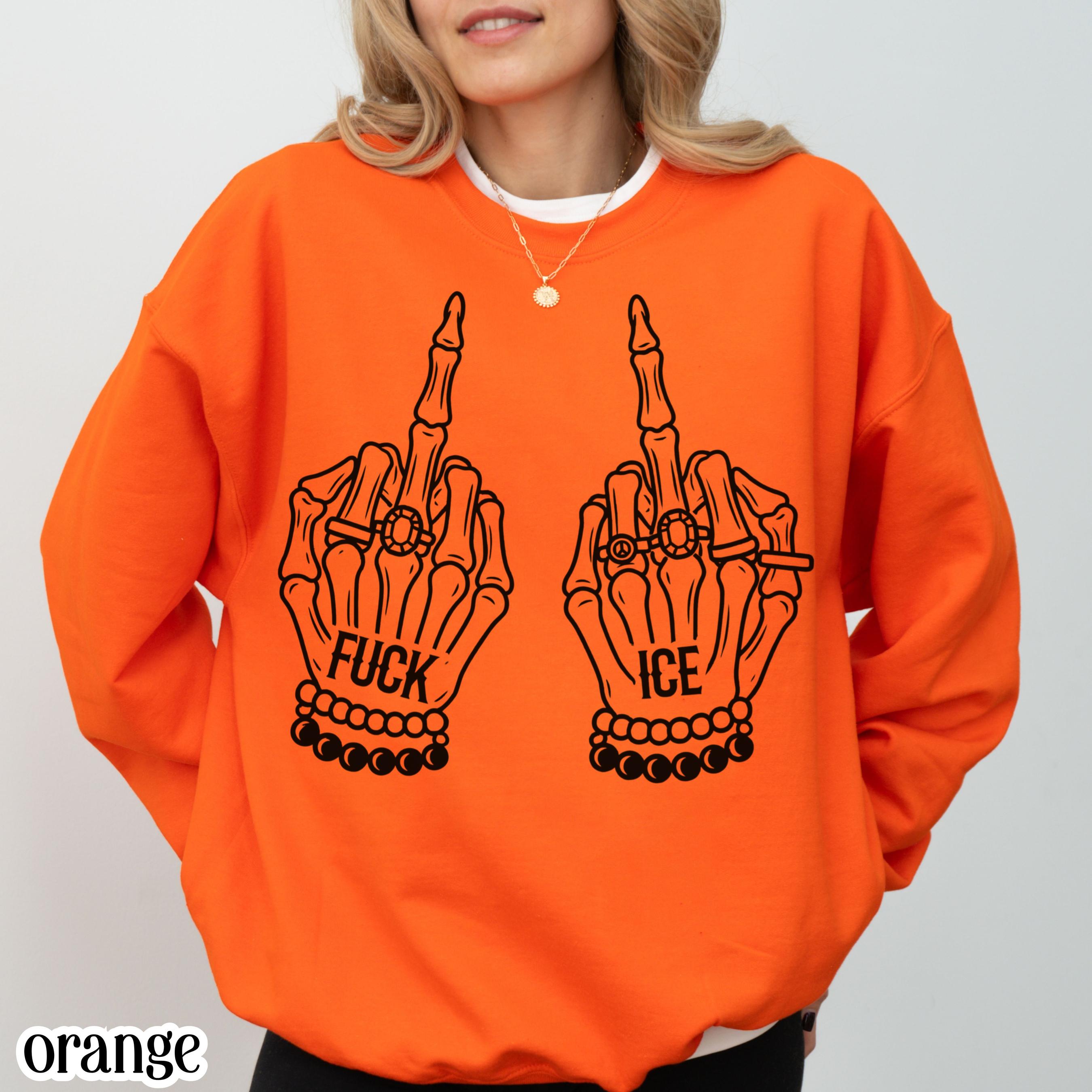Fuck Ice Sweatshirt Anti-trump Fuck Ice Sweater Abolish ICE Human
