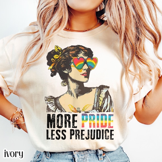 Comfort Colors Pride Shirt Gay Shirt LGBTQ Shirt Lesbian Shirt Inclusive Shirt Trans Shirt, Equality Shirt, More Pride Less Prejudice