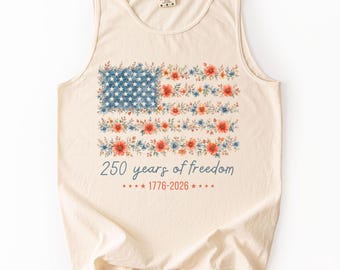 America 250th Anniversary Comfort Colors® Shirt Patriotic USA Tank 1776 2026 Independence Day American Flag Tee 4th of July T-Shirt Outfit