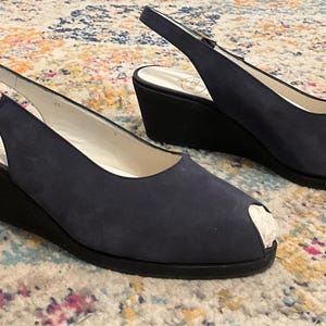 Bruno Magli Sweet Navy Wedges