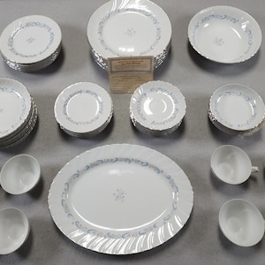 Camelot China Gracious 1990 Japan, 58-Piece Service for 8, Free Ship