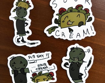 Taco + Microphone Inanimate Insanity - Vinyl Stickers - object show