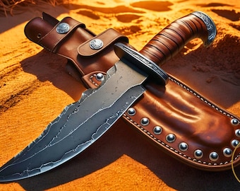 Handcrafted Machete Vintage Dark-Forged Steel Blade with Polished Wooden Handle, Outdoor Tool and Collectible Gift.
