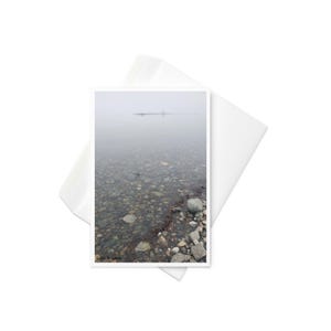 Parksville Beach, Brits-Columbia, blanco wenskaart, originele fotografie.