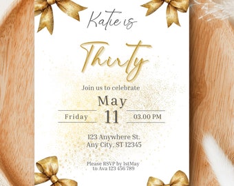 40th Birthday Invitation for Women, Birthday Dinner Invite, 40th Birthday Invitation, 30th Birthday Invitation for Her, Surprise Birthday