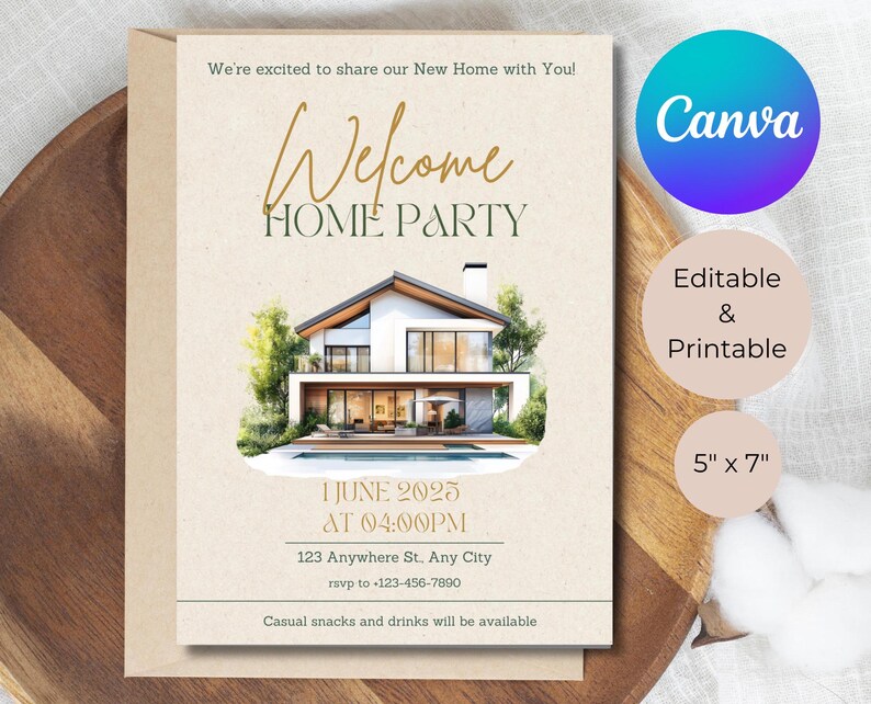 Digital Housewarming Party Invitation, House Warming Invite for Women ...