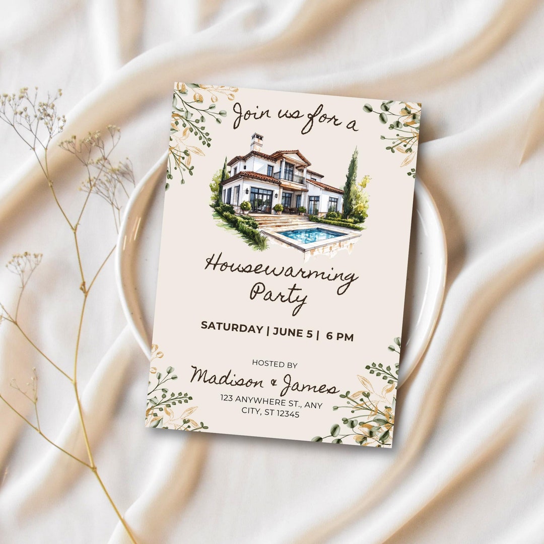 Digital Housewarming Party Invitation, House Warming Invite for Women ...
