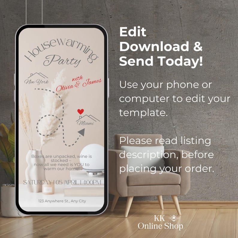 Digital Housewarming Party Invitation, Animated House Warming Invite ...