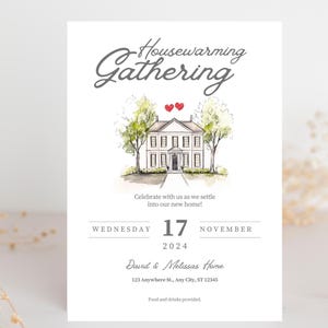Housewarming Invite Template, Editable House Warming Invitation,Minimalist New Home Party Invite Card,Digital House Warming Party Invitation