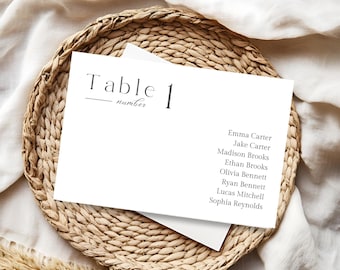 Wedding Seating Chart Template, Table Horizontal and Vertical, Seating Frame