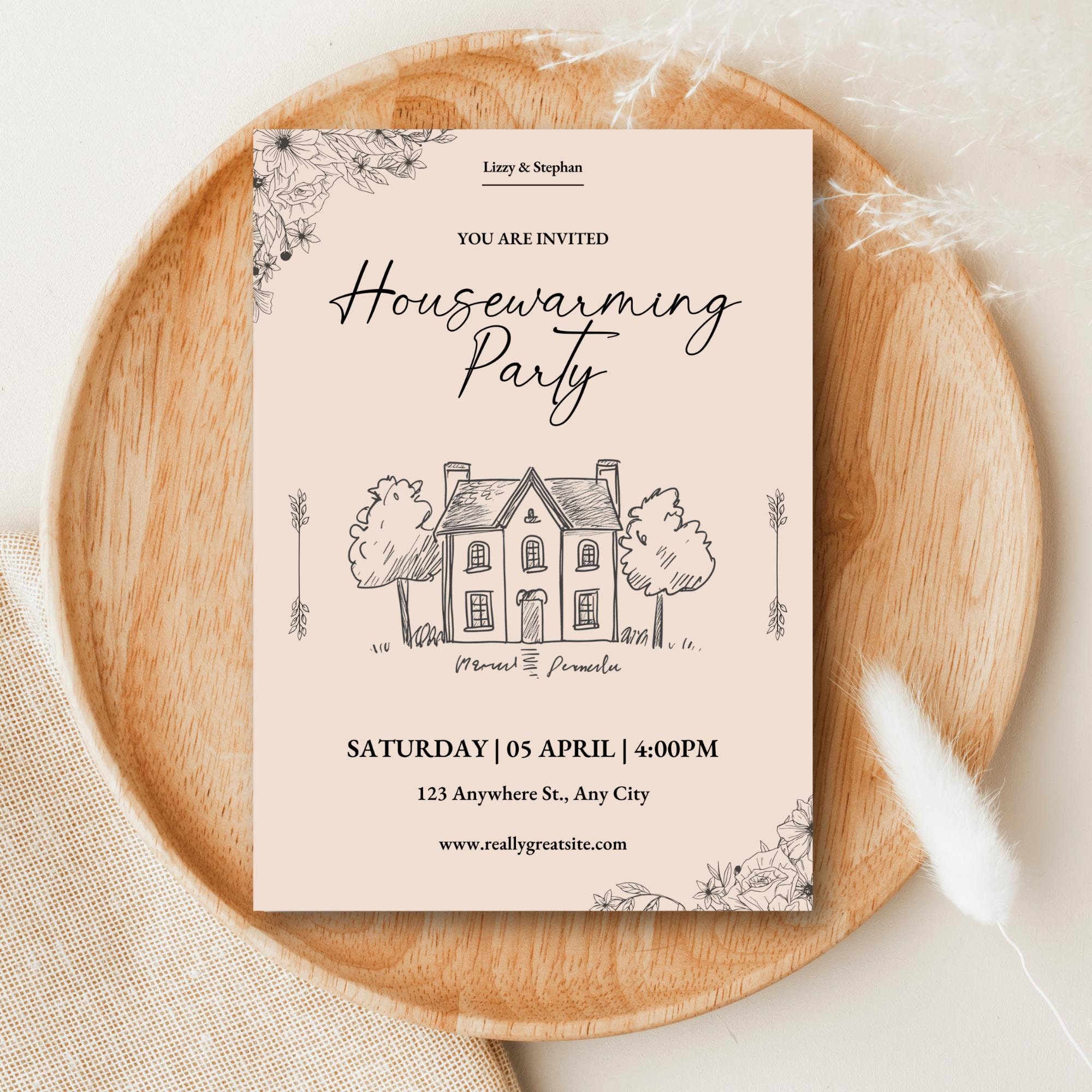 Digital Housewarming Party Invitation, House Warming Invite for Women ...