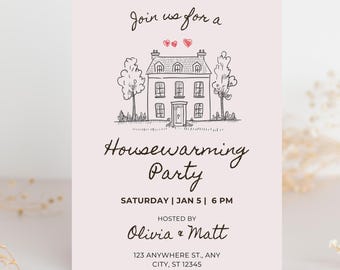 Housewarming Party Invitation Template, Editable House Warming Invitation, New Home Party Invite Card, Digital Housewarming Invitation