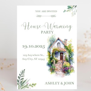 Housewarming Party Invitation, Housewarming Invitation, Editable Housewarming Invitation, Housewarming Template, Digital Party Invitation