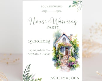 Housewarming Party Invitation, Housewarming Invitation, Editable Housewarming Invitation, Housewarming Template, Digital Party Invitation