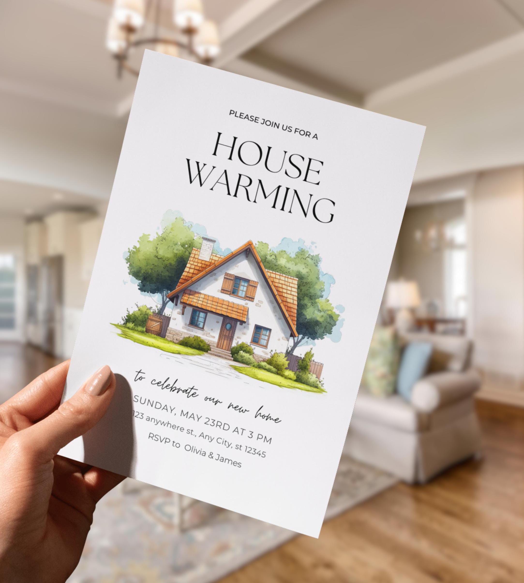 Editable House Warming Invitation, House Warming Party, Modern ...
