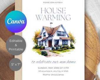 Housewarming Party Invitation, Housewarming Invitation, Editable Housewarming Invitation, Housewarming Template, Digital Party Invitation