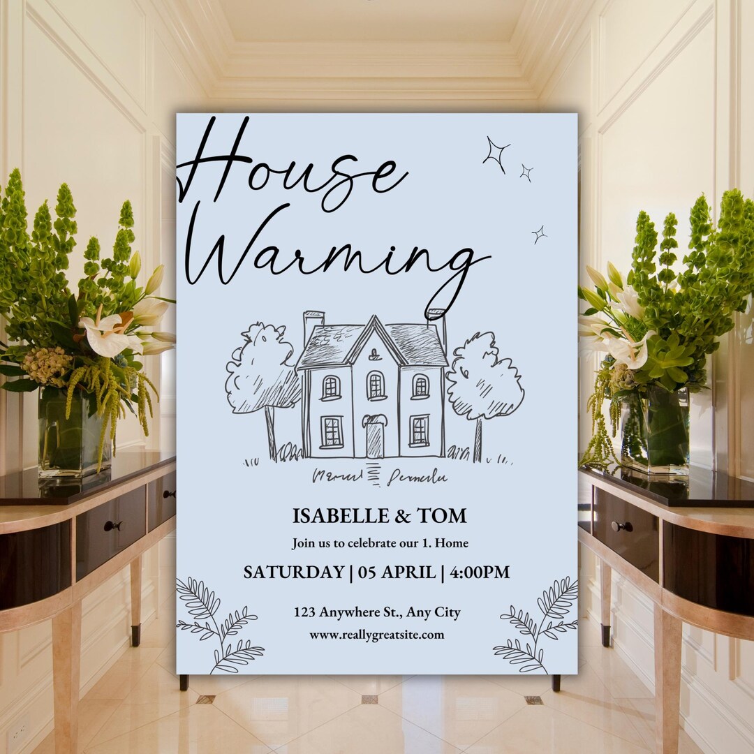 Housewarming Party Invitation Template, Editable House Warming ...