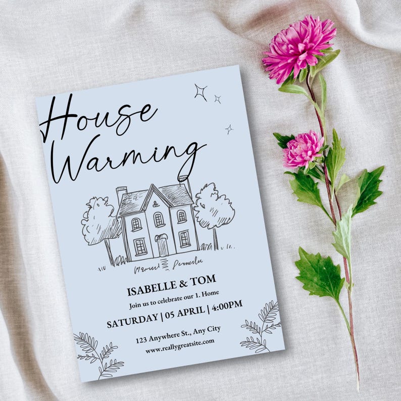 Digital Housewarming Party Invitation, House Warming Invite for Women ...