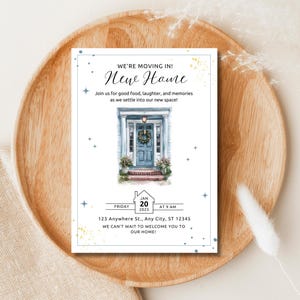 Digital Housewarming Party Invitation, House Warming Invite For Women, New Apartment Home Evite, Self Editable Template Ecard,New Home Party