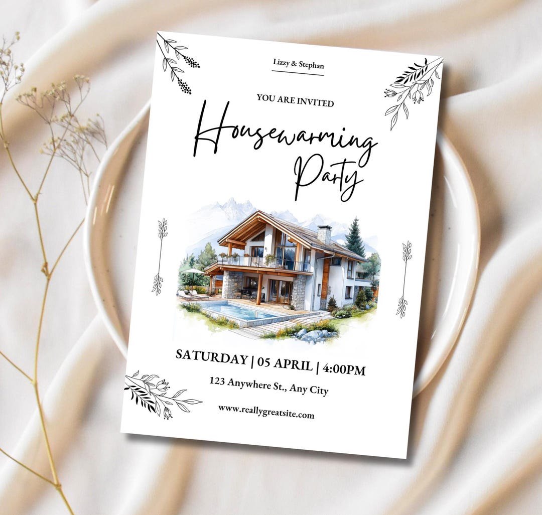 Digital Housewarming Party Invitation, House Warming Invite for Women ...