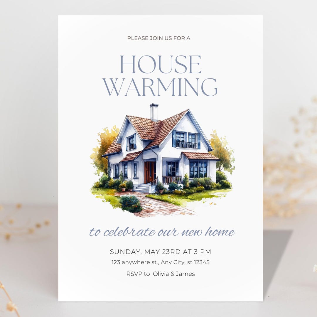 Digital Housewarming Party Invitation, House Warming Invite for Women ...