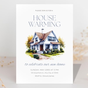 Digital Housewarming Party Invitation, House Warming Invite For Women, New Apartment Home Evite, Self Editable Template Ecard,New Home Party