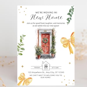 Housewarming Invite Template, Editable House Warming Invitation,Minimalist New Home Party Invite Card,Digital House Warming Party Invitation