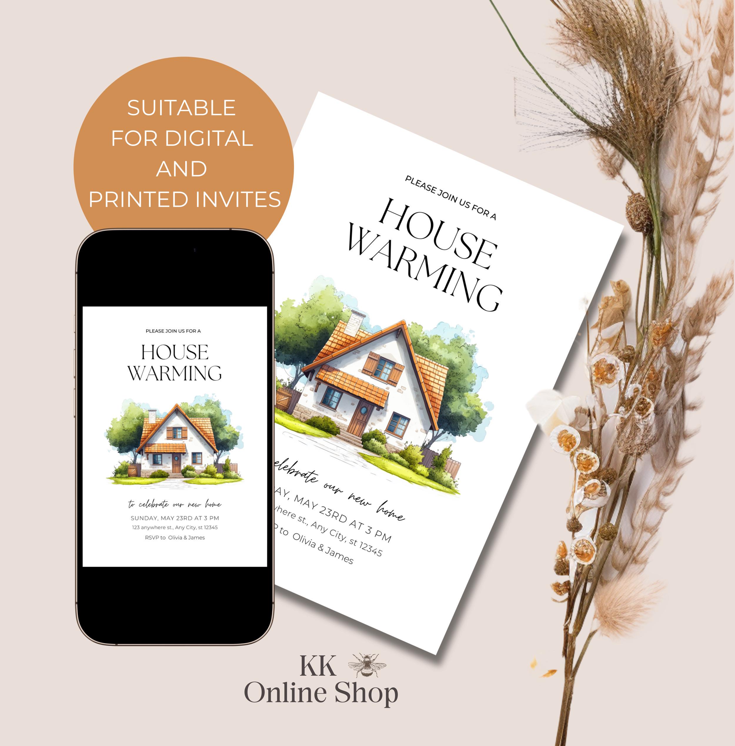 Housewarming Party Invitation, Housewarming Invitation Editable ...
