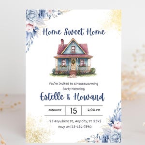 Housewarming Invite Template, Editable House Warming Invitation,Minimalist New Home Party Invite Card,Digital House Warming Party Invitation