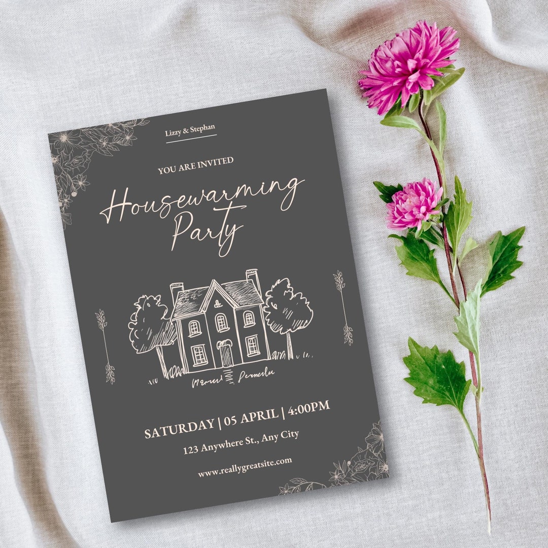 Editable House Warming Invitation, House Warming Party, Modern ...