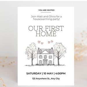 Housewarming Party Invitation, Housewarming Invitation, Editable Housewarming Invitation, Housewarming Template, Digital Party Invitation