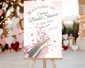 Love in Bloom bord vrijgezellenfeest, wilde bloemen welkom, bloemen posterdecor bruiloft Shower