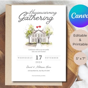 Housewarming Party Invitation, Housewarming Invitation, Editable Housewarming Invitation, Housewarming Template, Digital Party Invitation